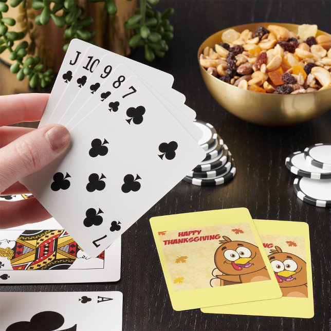 Funny Happy Thanksgiving Playing Cards (Creator Uploaded)