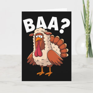 Funny Happy Thanksgiving Turkey A Lamb Costume  Card
