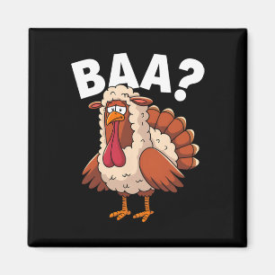 Funny Happy Thanksgiving Turkey A Lamb Costume Magnet