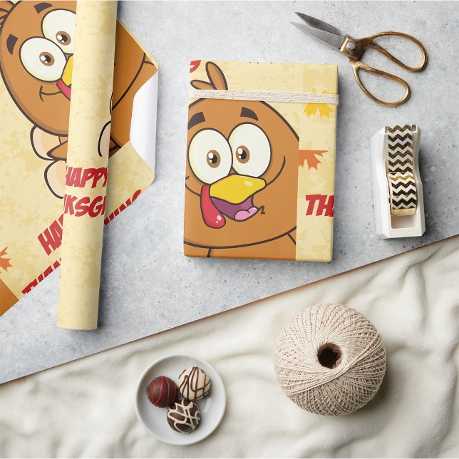 Funny Happy Thanksgiving Wrapping Paper (Creator Uploaded)