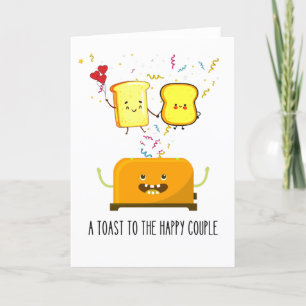 Funny Happy Toaster: A Toast to the Happy Couple Card