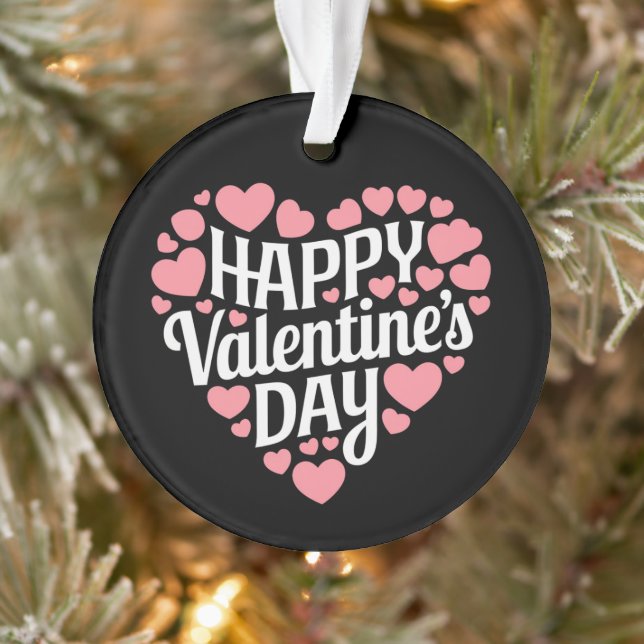 Funny Happy Valentines Day Heart Love Valentine  Ornament (Tree)