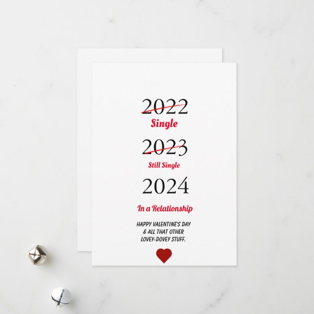 Funny Happy Valentine's Day Holiday Card (Front/Back In Situ)