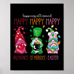 Funny Happy Valentines St Patrick Easter Happy Hol Poster