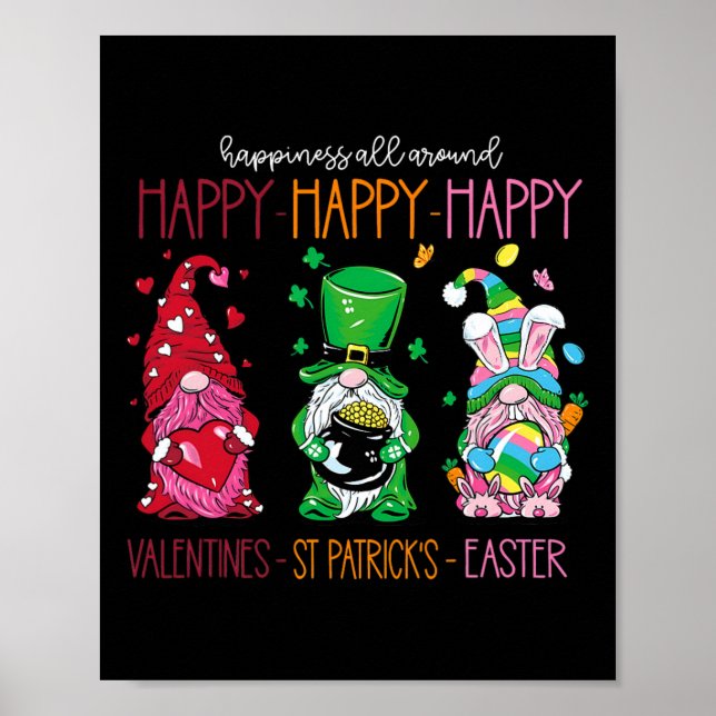 Funny Happy Valentines St Patrick Easter Happy Hol Poster (Front)
