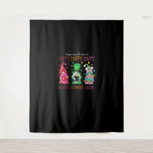 Funny Happy Valentines St Patrick Easter Happy Hol Tapestry