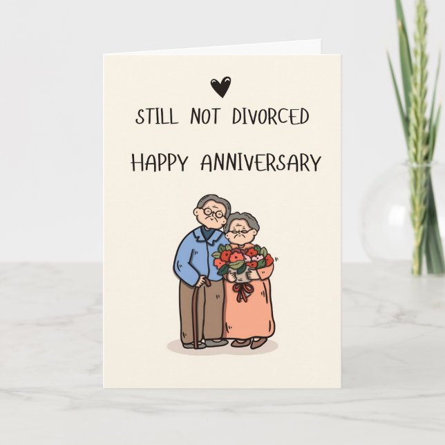 Funny happy wedding anniversary cards (Front)