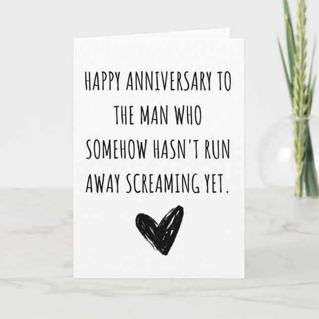 Funny happy wedding anniversary cards (Front)