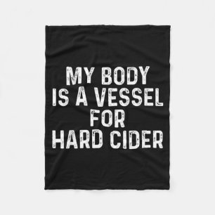 Funny Hard Cider  Fleece Blanket