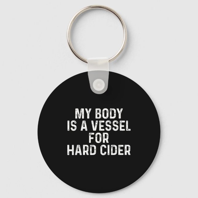 Funny Hard Cider  Key Ring (Front)