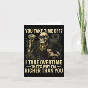 Funny Hardworking Hustle Money Making Halloween La Card