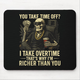 Funny Hardworking Hustle Money Making Halloween La Mouse Pad