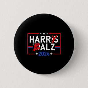 Funny Harris W 24 Harry B 2024 Meme Democratics Vo 6 Cm Round Badge