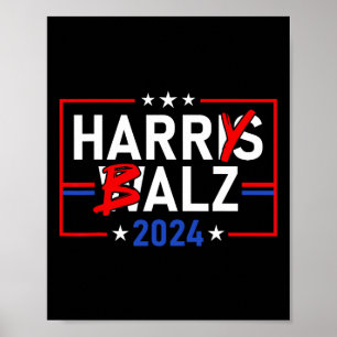 Funny Harris W 24 Harry B 2024 Meme Democratics Vo Poster