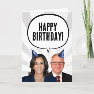 Funny Harris Walz Birthday Card