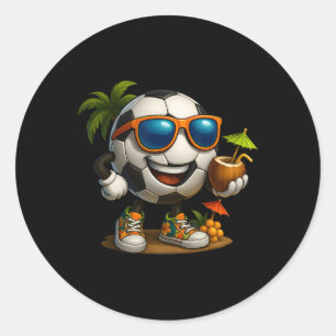 Funny Hawaii Soccer Ll Hawaiian Tropical Summer Va Classic Round Sticker