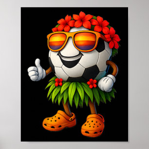 Funny Hawaii Soccer Ll Hawaiian Tropical Summer Va Poster