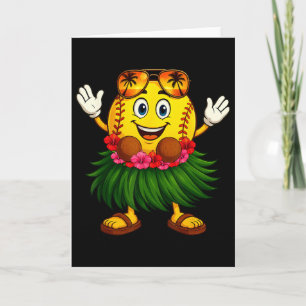 Funny Hawaii Softll Ll Hawaiian Tropical Summer Va Card