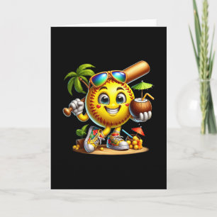 Funny Hawaii Softll Ll Hawaiian Tropical Summer Va Card