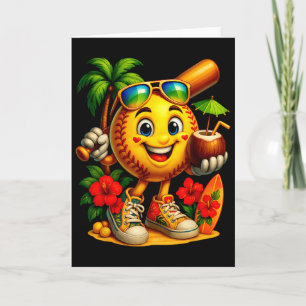 Funny Hawaii Softll Ll Hawaiian Tropical Summer Va Card