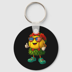 Funny Hawaii Softll Ll Hawaiian Tropical Summer Va Key Ring