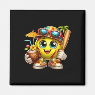 Funny Hawaii Softll Ll Hawaiian Tropical Summer Va Magnet