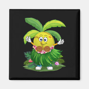 Funny Hawaii Softll Ll Hawaiian Tropical Summer Va Magnet