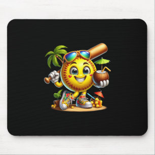 Funny Hawaii Softll Ll Hawaiian Tropical Summer Va Mouse Pad