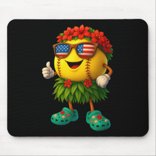 Funny Hawaii Softll Ll Hawaiian Tropical Summer Va Mouse Pad