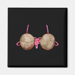 Funny Hawaiian Coconut Bra Tropical Island Magnet