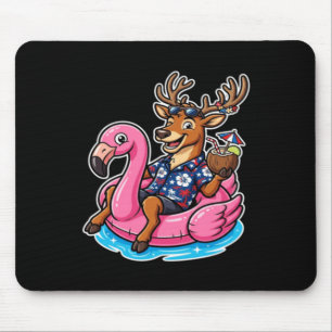 Funny Hawaiian Shirt Reindeer Coconut Christmas In Mouse Pad