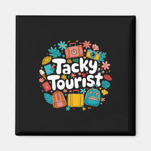 Funny Hawaiian Wacky Vacation Costume Idea Tacky T Magnet