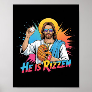 Funny He Is Rizzen Jesus Shirt Sell Boys Kids East Poster