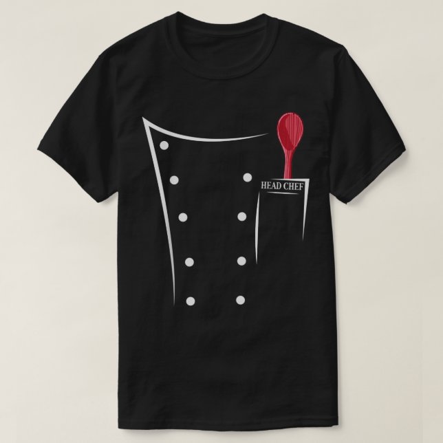 Funny head chef chef jacket chef cooking  T-Shirt (Design Front)