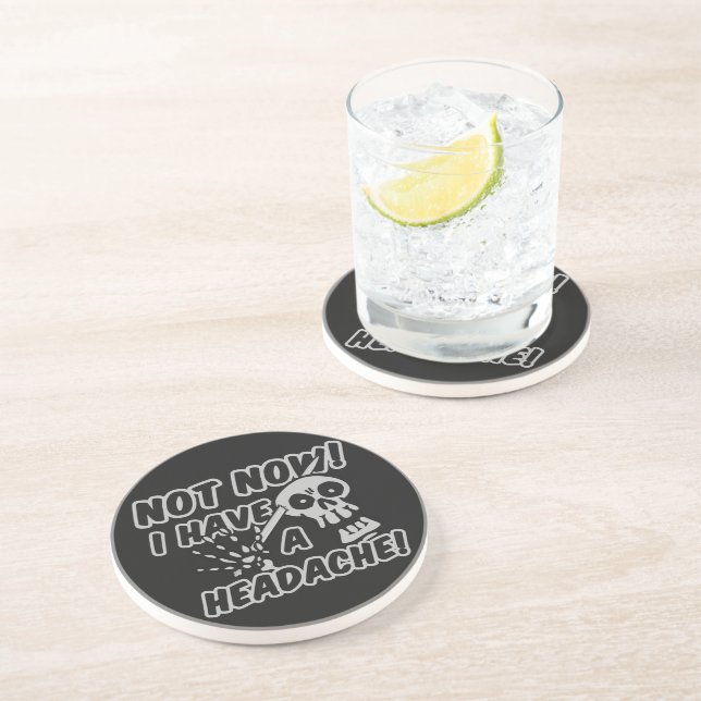 Funny Headache Skull coaster (Side)