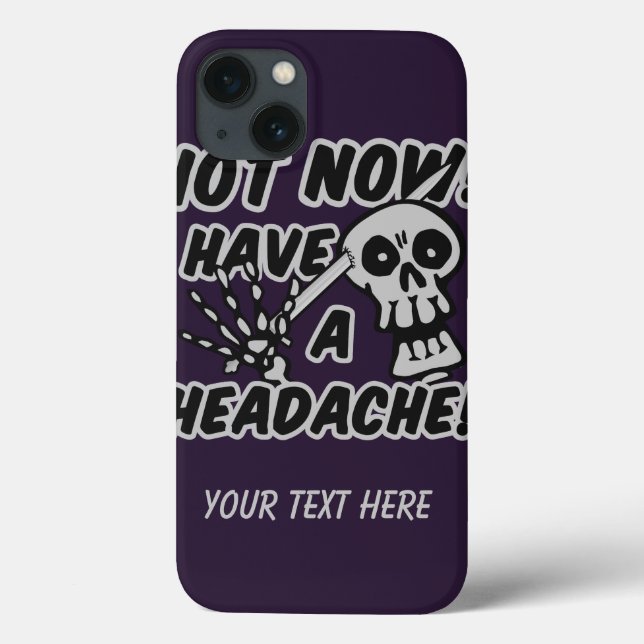 Funny Headache Skull custom cases (Back)