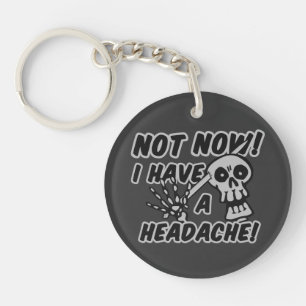 Funny Headache Skull key chain