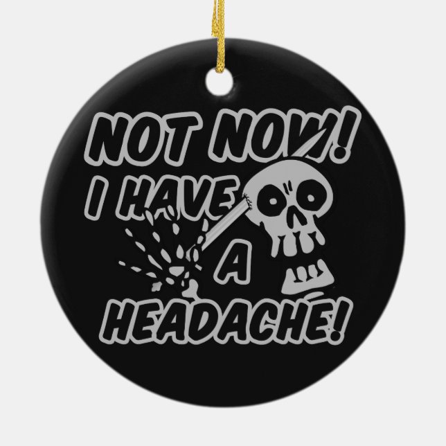 Funny Headache Skull ornaments (Back)