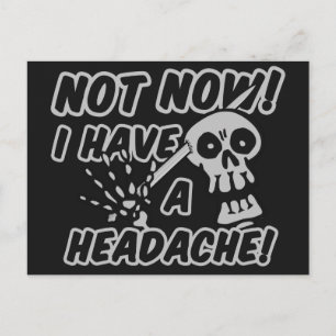 Funny Headache Skull postcards