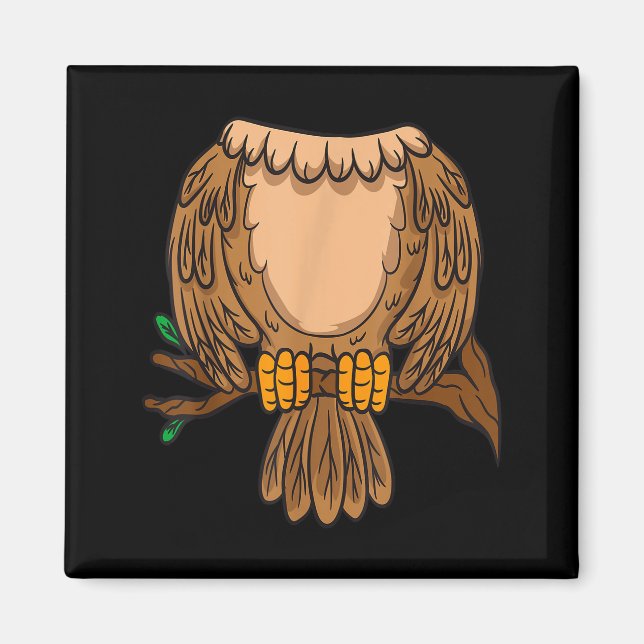 Funny Headless Owl Halloween Night Bird Costume Ea Magnet (Front)