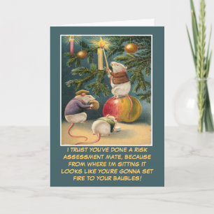 Funny health and safety Christmas Holiday Card