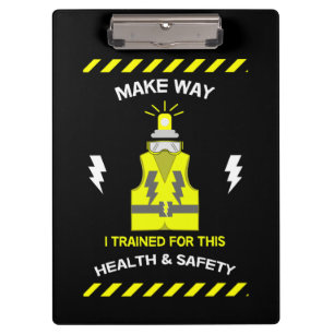 Funny Health And Safety   NEBOSH   Officer   Latte Clipboard
