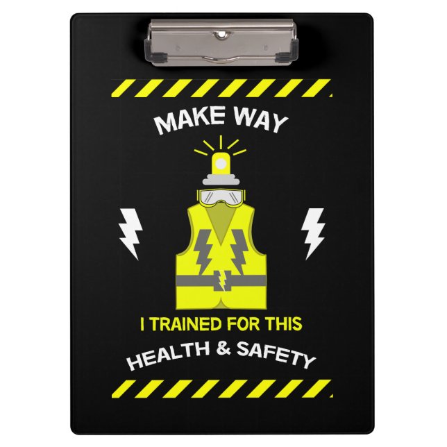 Funny Health And Safety | NEBOSH | Officer | Latte Clipboard (Front)