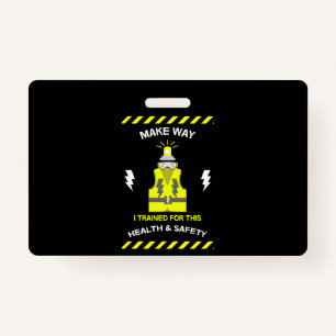 Funny Health And Safety NEBOSH Officer Latte ID Badge