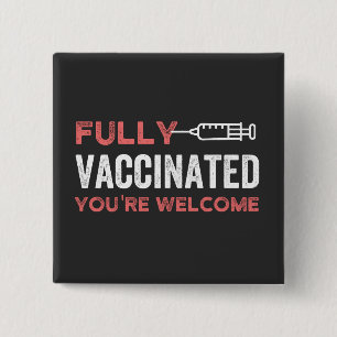 funny, health, pandemic, pro vaccine, science, qua 15 cm square badge