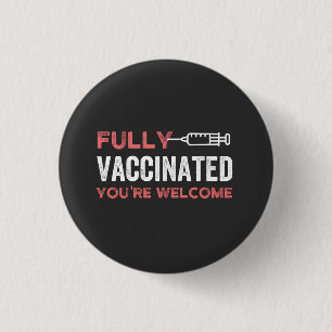 funny, health, pandemic, pro vaccine, science, qua 3 cm round badge