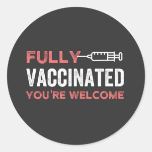 funny, health, pandemic, pro vaccine, science, qua classic round sticker