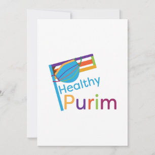 Funny healthy Purim 2021 greeting Holiday Card