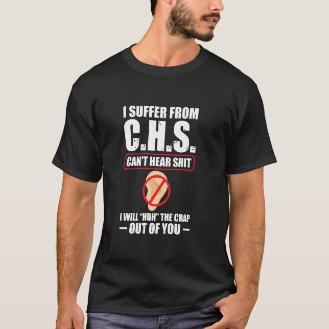 Funny Hearing Loss Deaf Awareness ASL Sign Languag T-Shirt (Front)