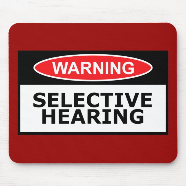 Funny hearing mouse pad (Front)